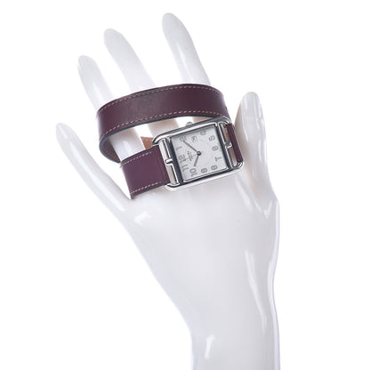 Hermes Stainless Steel Barenia 29mm Cape Cod Double Tour Quartz Watch Rouge H 2 of 6