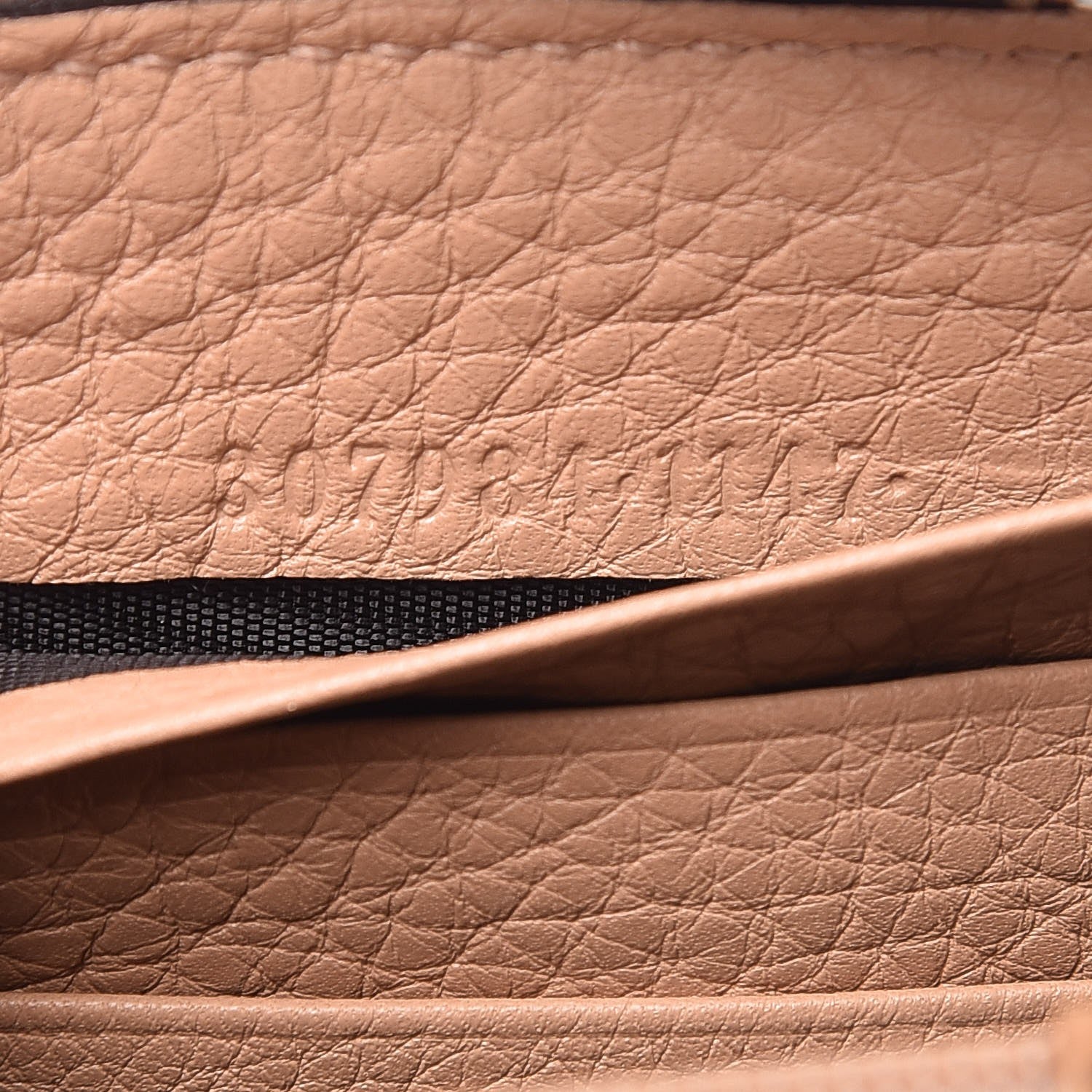 Gucci Cellarius Calfskin Bamboo Tassel Zip Around Wallet Camelia 8 of 9