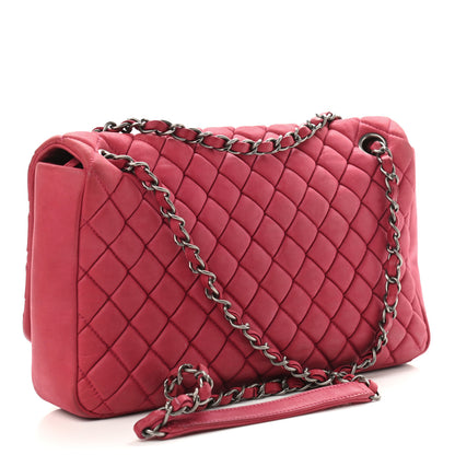 Chanel Iridescent Calfskin Small New Bubble Quilt Flap Fuchsia 2 of 10