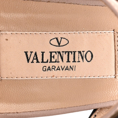 Valentino Garavani Patent Nappa Rockstud Ankle Strap 100mm Pumps 38 Black Poudre 8 of 10
