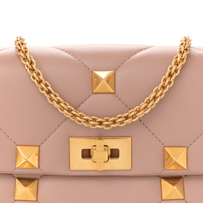 Valentino Garavani Nappa Large Roman Stud Shoulder Bag Rose Cannelle 7 of 9