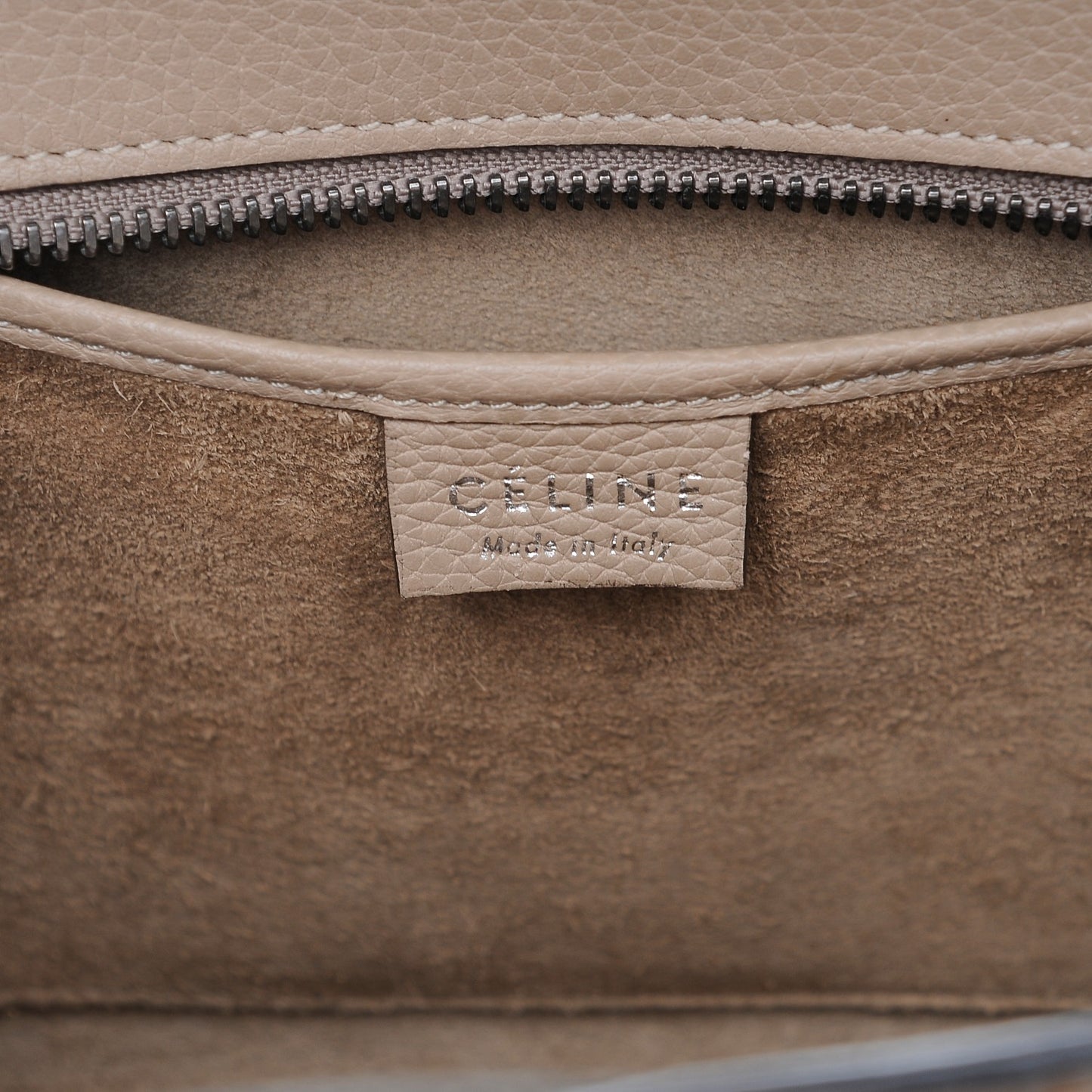 Drummed Calfskin Nano Luggage Dune