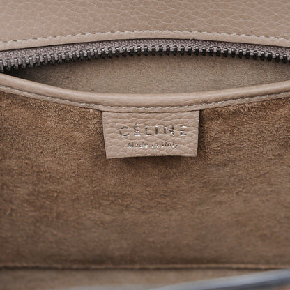 Celine Drummed Calfskin Nano Luggage Dune 7 of 8