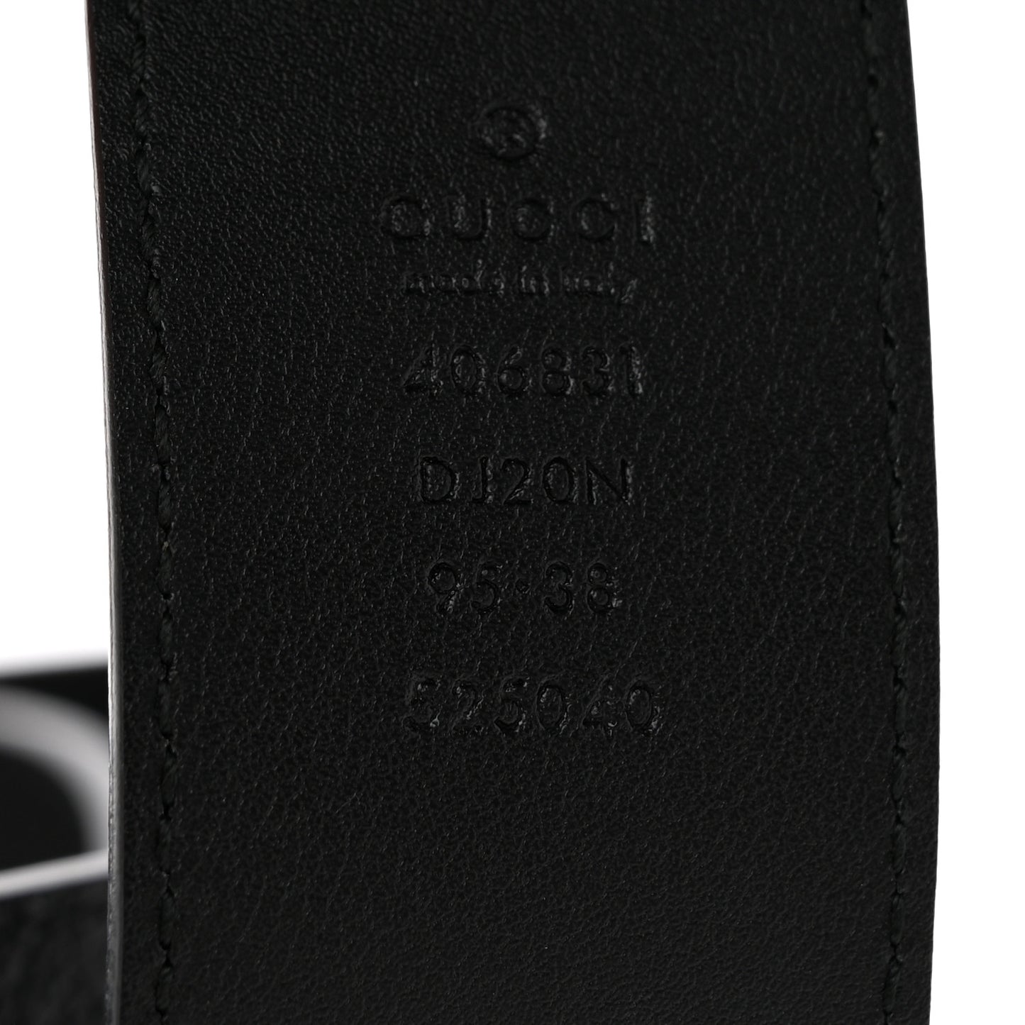 Textured Calfskin Double G 40mm Belt 95 38 Black 95 38 Black