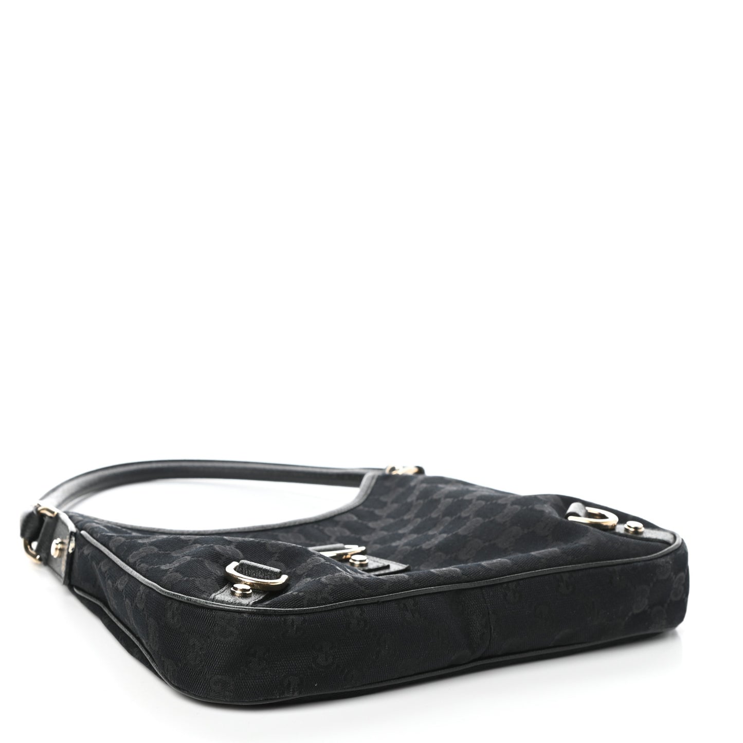 Monogram Medium Abbey D Ring Hobo Black