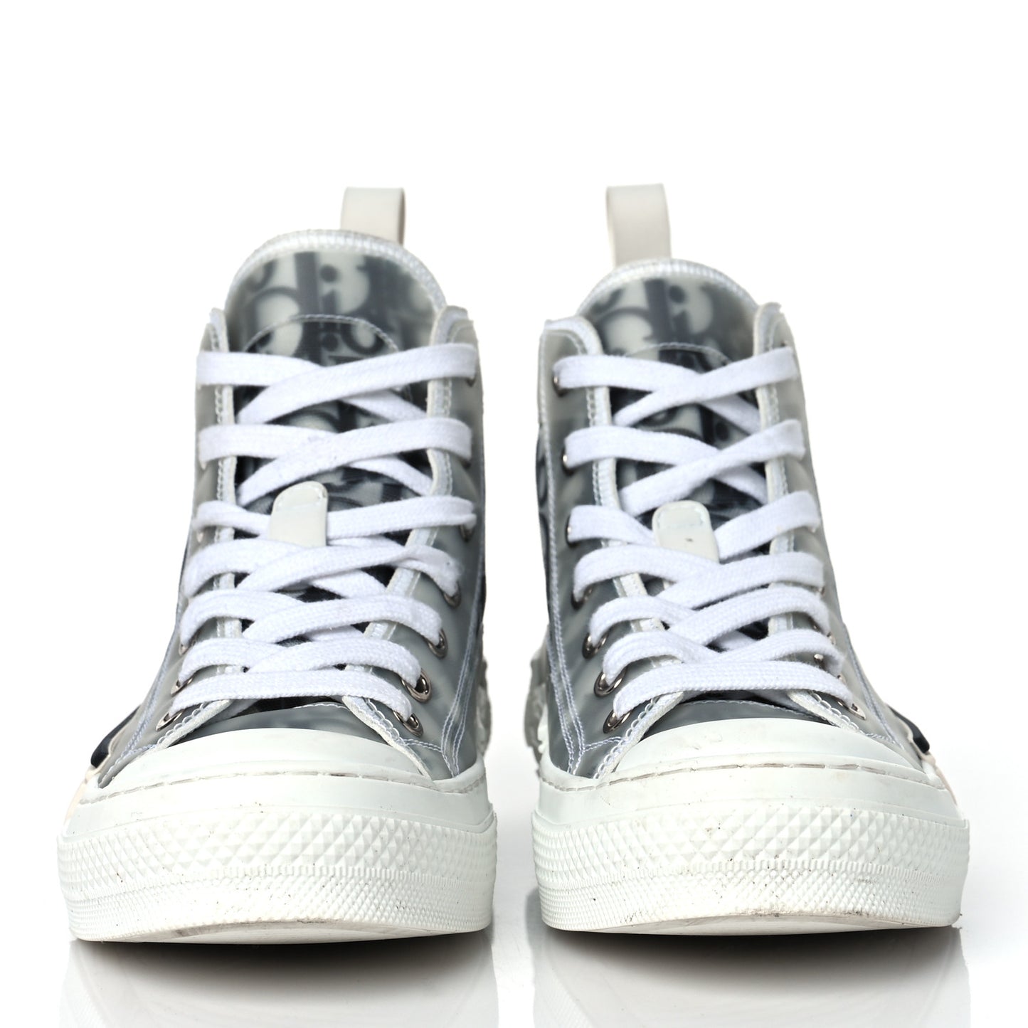 Technical Canvas Oblique B23 High Top Sneakers 35.5 White Black
