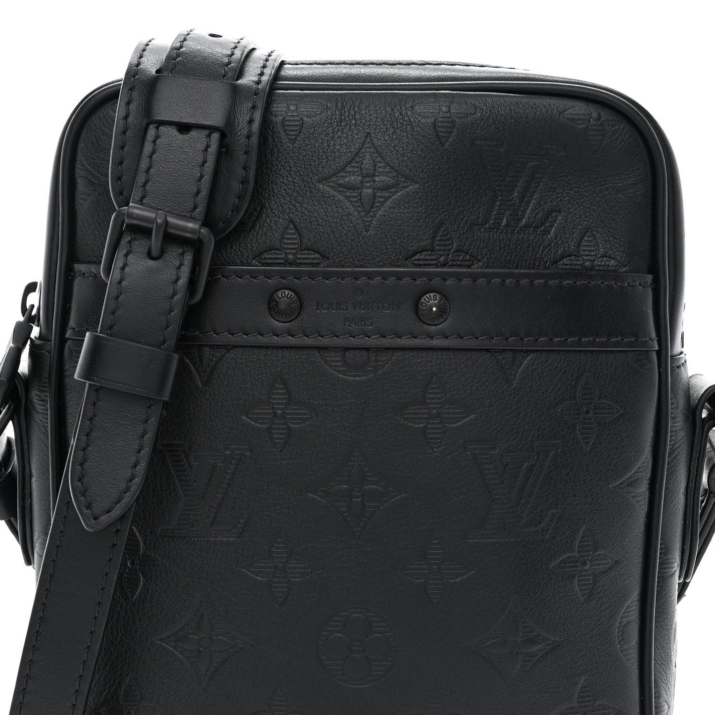 Calfskin Monogram Shadow Danube PM Black
