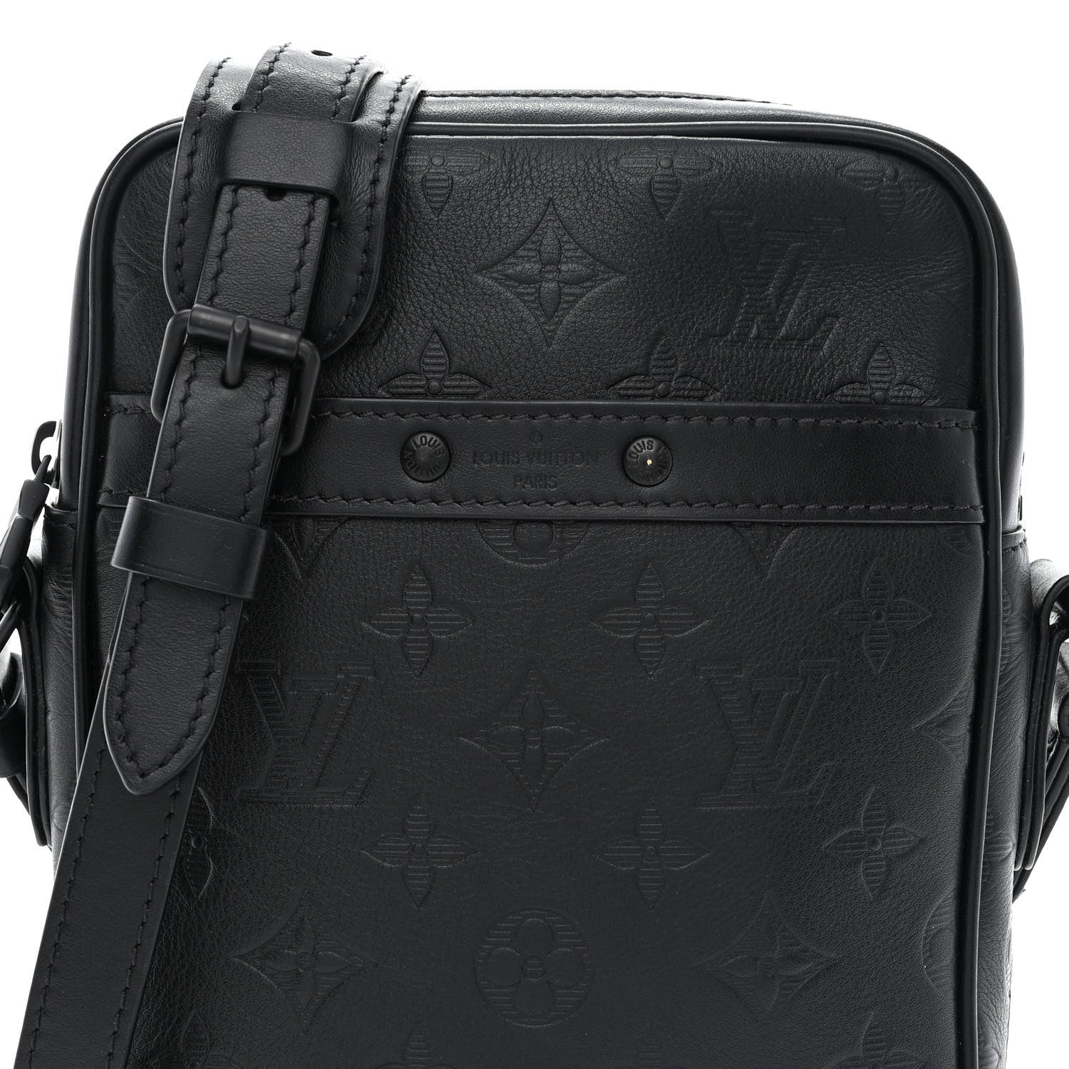 Louis Vuitton Calfskin Monogram Shadow Danube PM Black 8 of 11