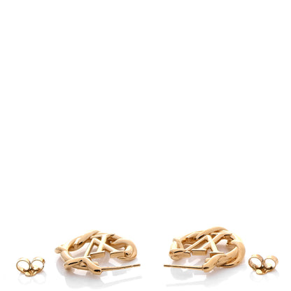 Louis Vuitton Garden Louise Hoop Earrings Gold 3 of 4