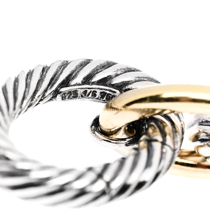 David Yurman Sterling Silver 18K Yellow Gold 18mm Extra Large Oval Link Bracelet 3 of 4