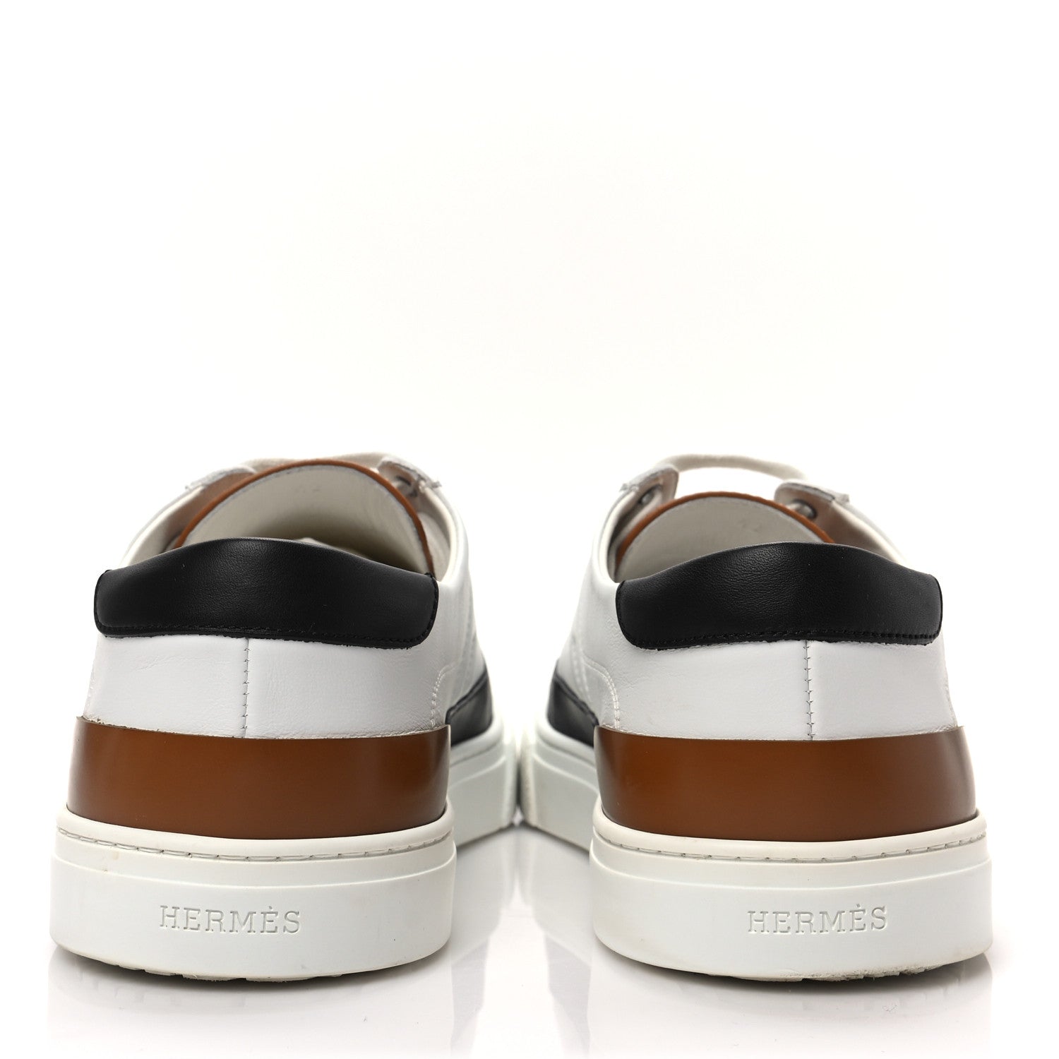 Hermes Calfskin Deep Sneakers 42 White Naturel Black 5 of 8