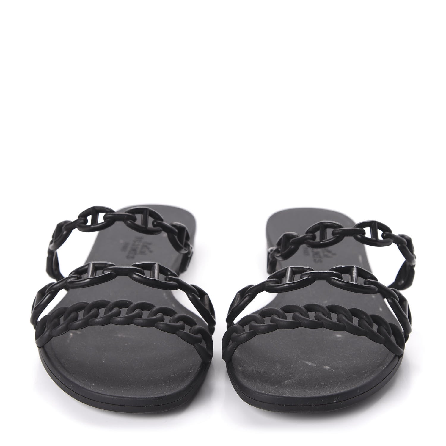 Hermes TPU Rivage Sandals 36 Black 2 of 9