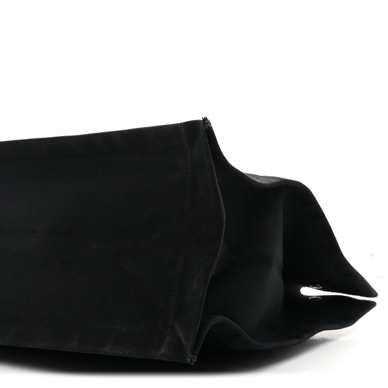 Saint Laurent Linen Calfskin Rive Gauche Tote Black 10 of 12