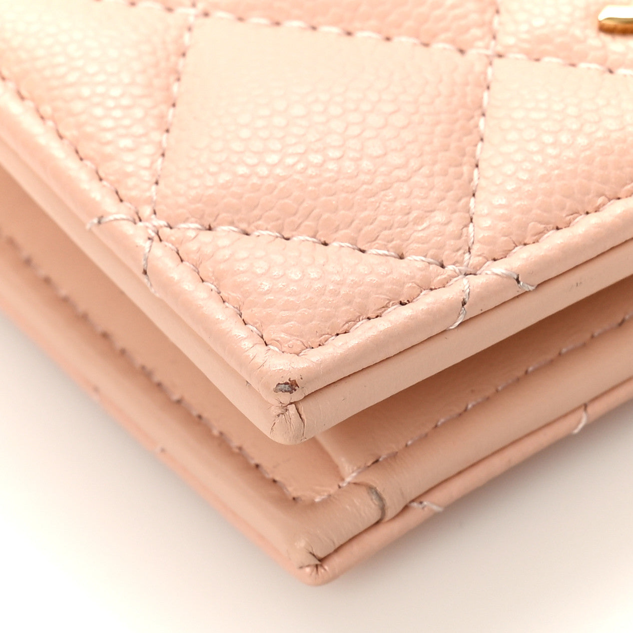 Chanel Caviar Quilted Compact Bifold Wallet Pink 8 of 9