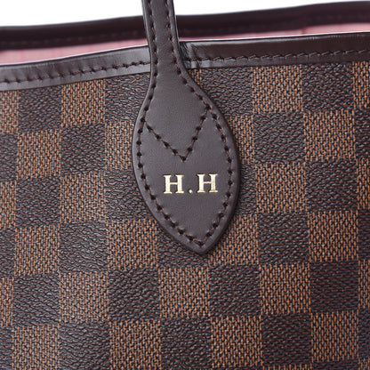 Louis Vuitton Damier Ebene Neo Neverfull MM Rose Ballerine 10 of 14