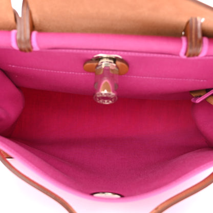 Hermes Toile Militaire Vache Hunter Herbag Zip 31 PM Rose Pourpre Fauve 6 of 17