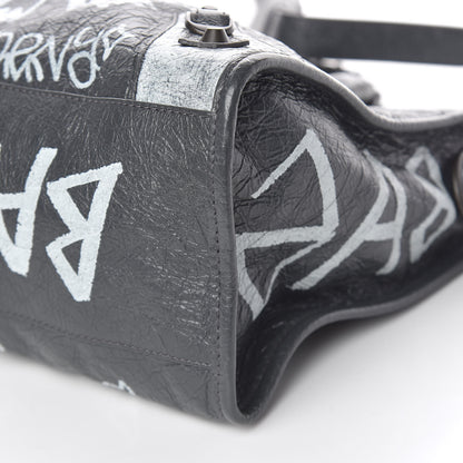 Balenciaga Agneau Arena Graffiti All Over Classic Hardware City Gris Fossile White 10 of 12