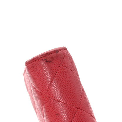 Chanel Caviar Quilted Large Gusset Flap Wallet Pink 11 of 14