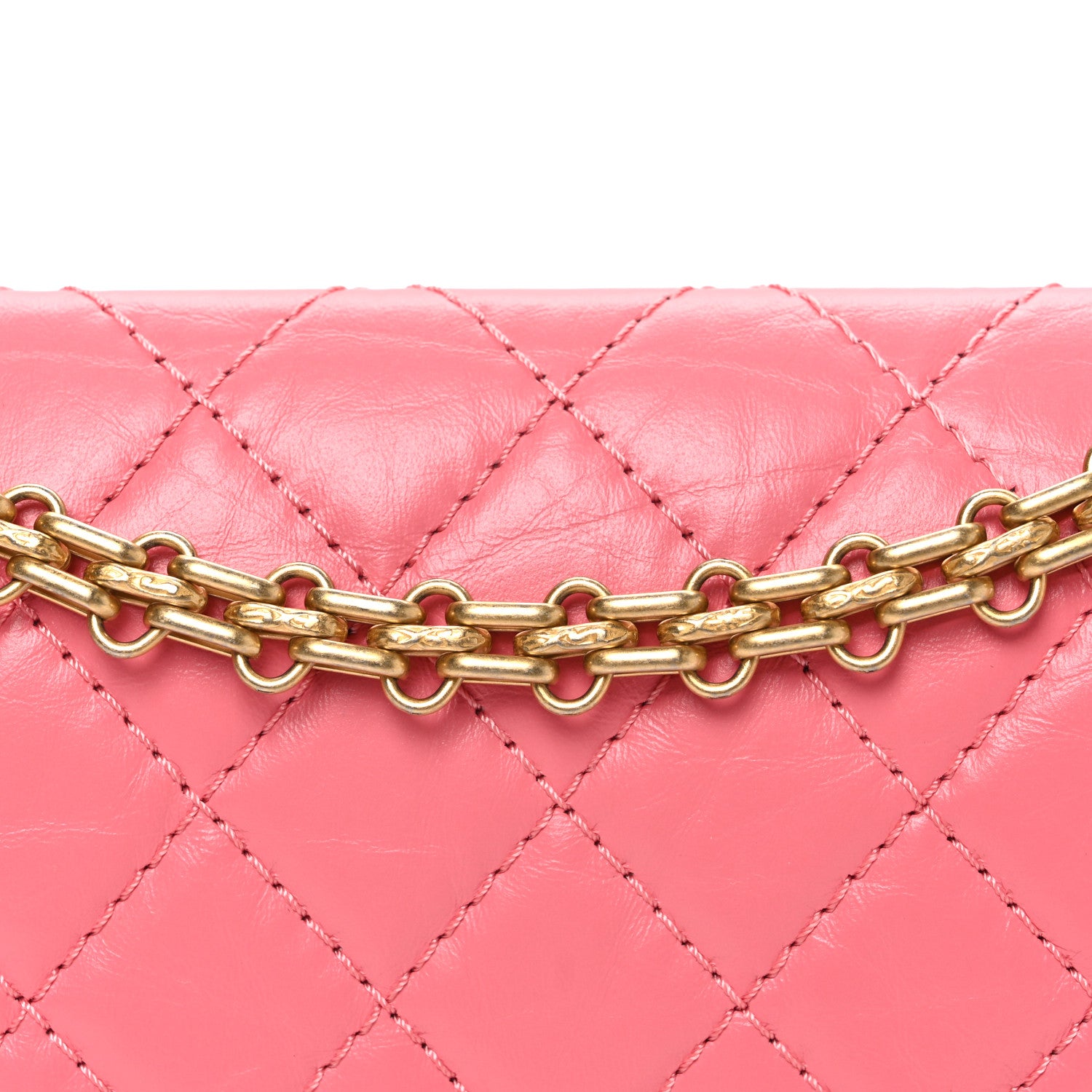 Chanel Aged Calfskin Quilted 2.55 Reissue Mini Flap Pink 8 of 10