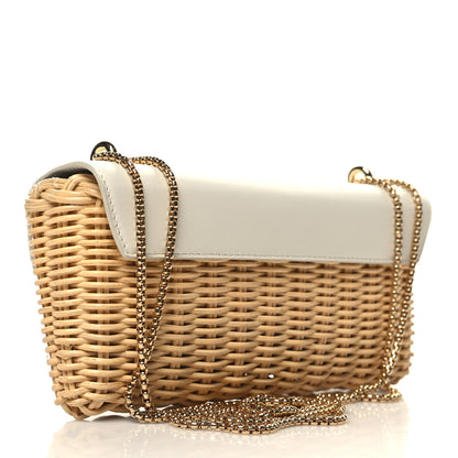 Prada Midollino City Calfskin Mini Bag Naturale White 3 of 11