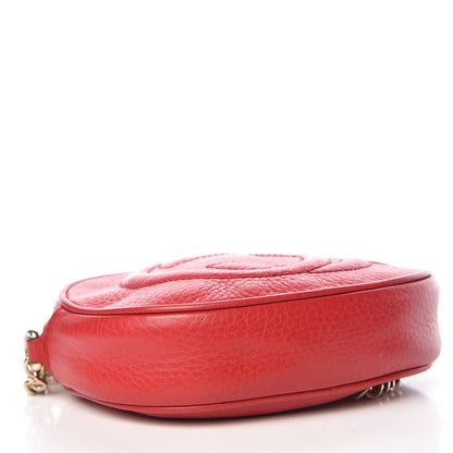 Gucci Pebbled Calfskin Mini Soho Chain Bag Tabasco Red 4 of 9