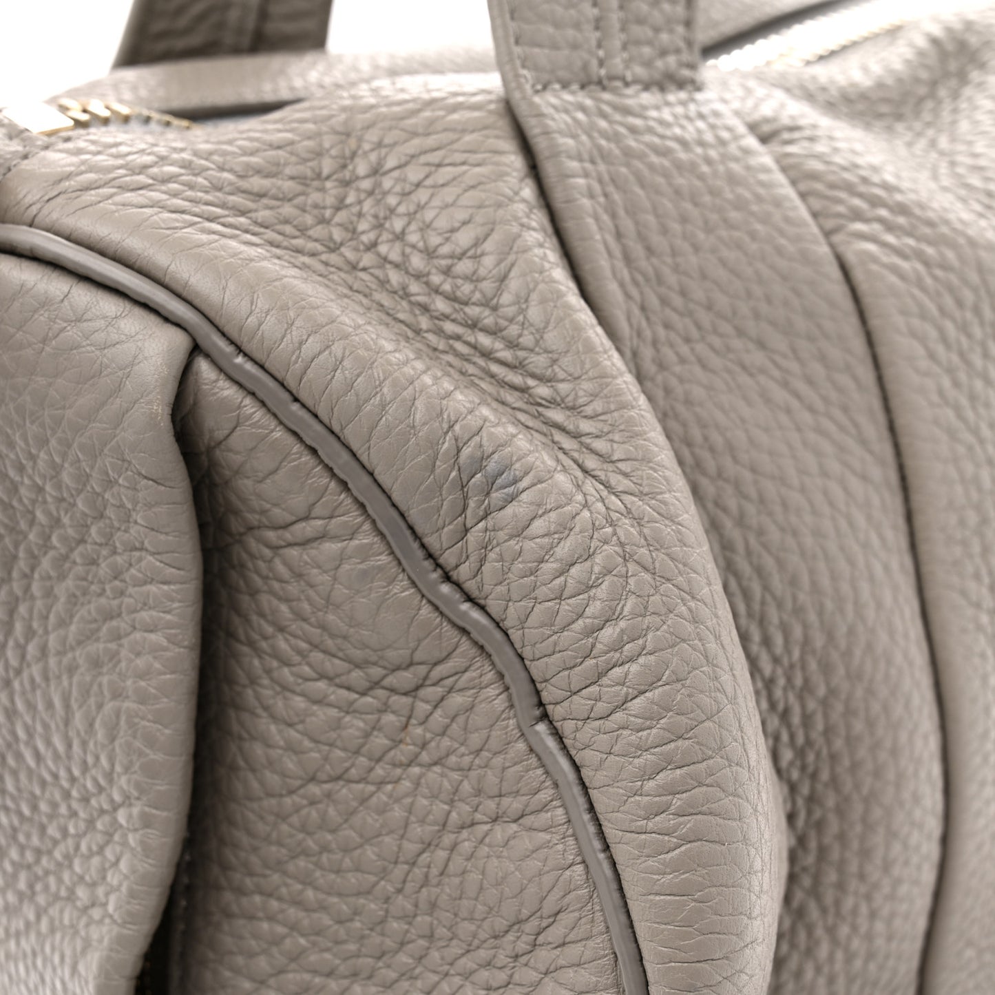 Pebbled Lambskin Rocco Oyster Gold Hardware