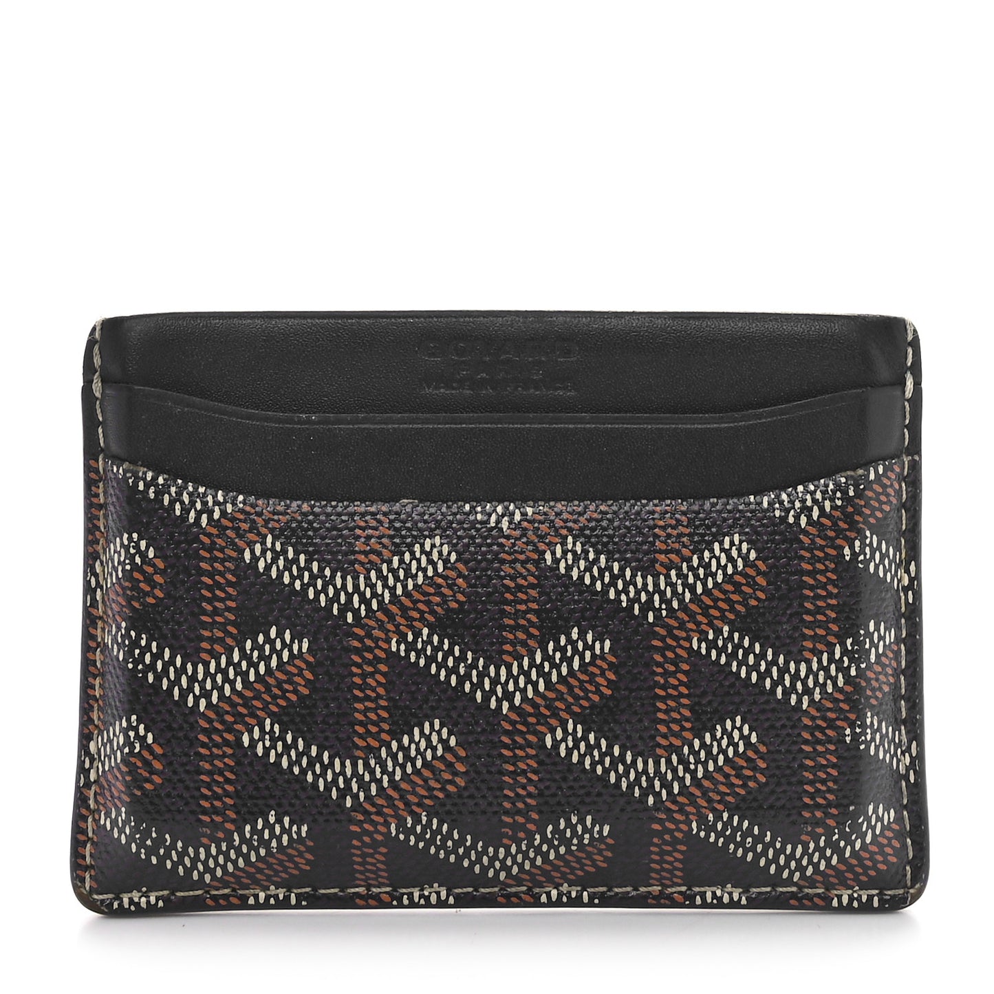 Goyardine Saint Sulpice Card Holder Black