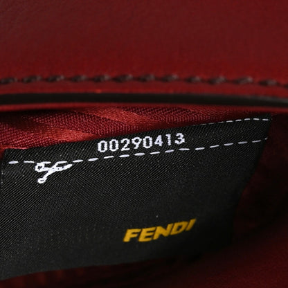 Fendi Vitello Flamingo Enamel Mini Mama Baguette Red 8 of 11