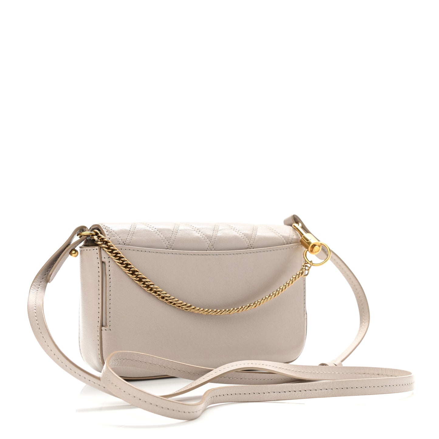 Goatskin Quilted GV3 Mini Pocket Convertible Bag Natural