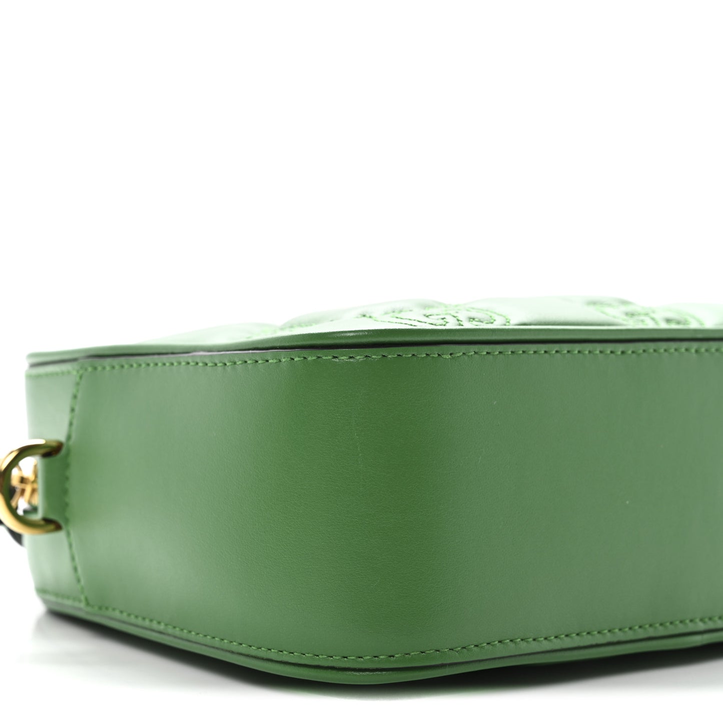 Calfskin GG Matelasse Shoulder Bag Spring Green Natural
