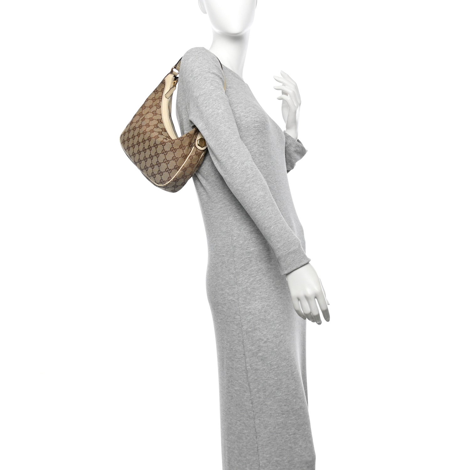 Gucci Monogram Small Charmy Hobo Ivory 2 of 10