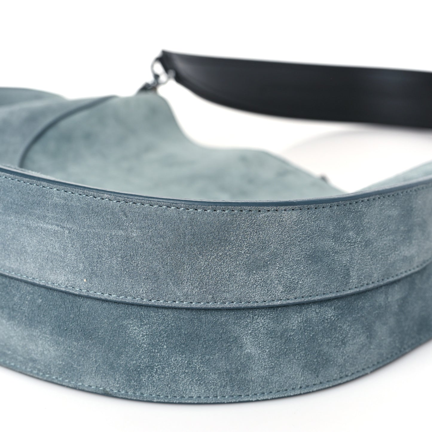 Suede Arch Shoulder Bag Faded Blue