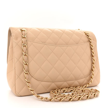 Chanel Caviar Quilted Jumbo Double Flap Beige Clair 3 of 16
