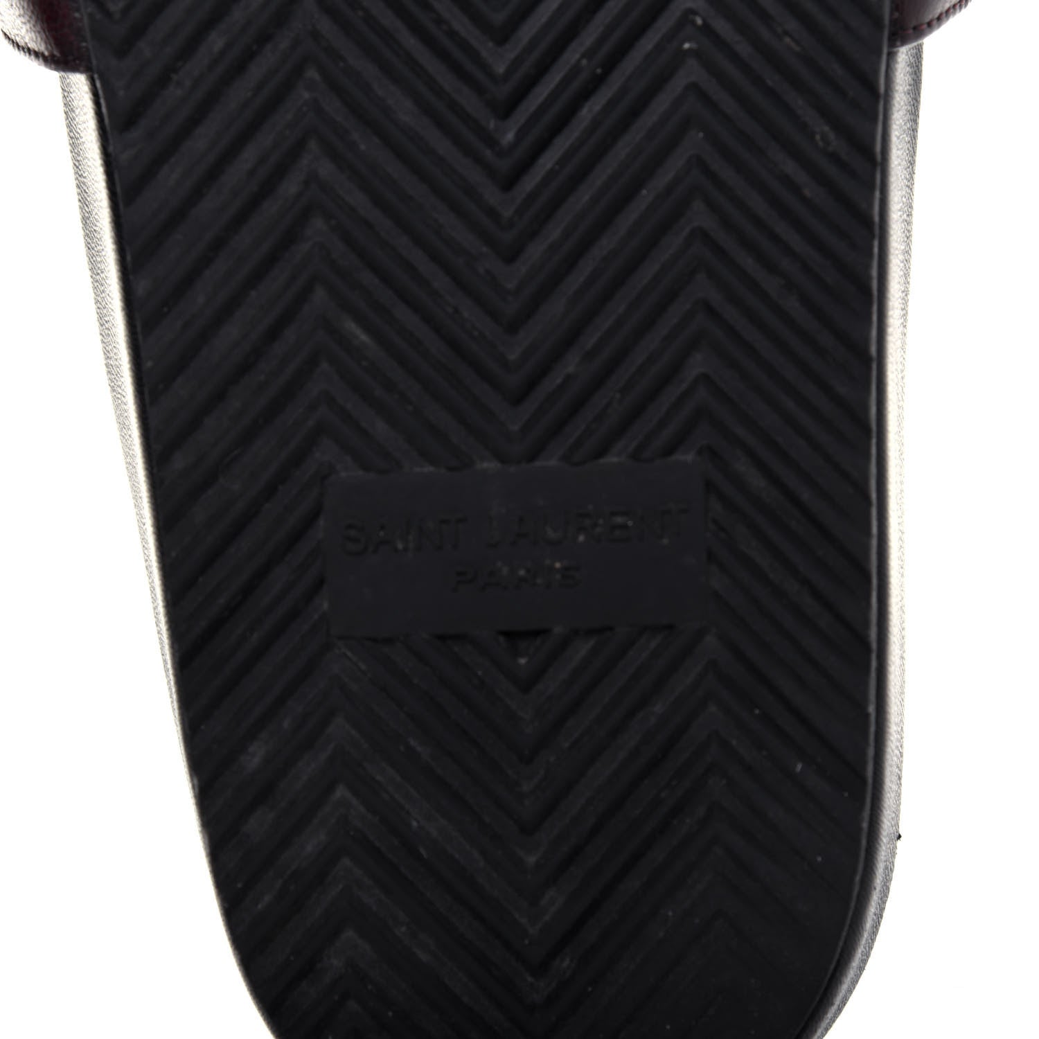 Saint Laurent Lambskin Joan Slide Sandals 39 Burgundy 6 of 11