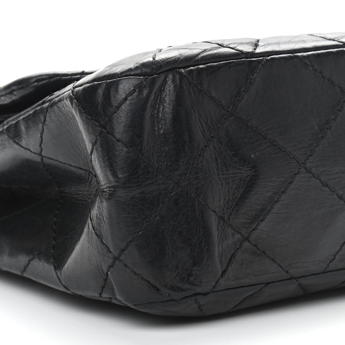 Aged Calfskin Quilted 50th Anniversary 2.55 Reissue 227 Flap Black