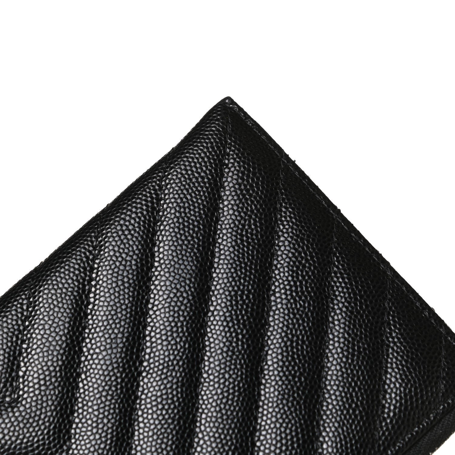 Chanel Caviar Chevron Quilted Zip Pouch Black 10 of 11
