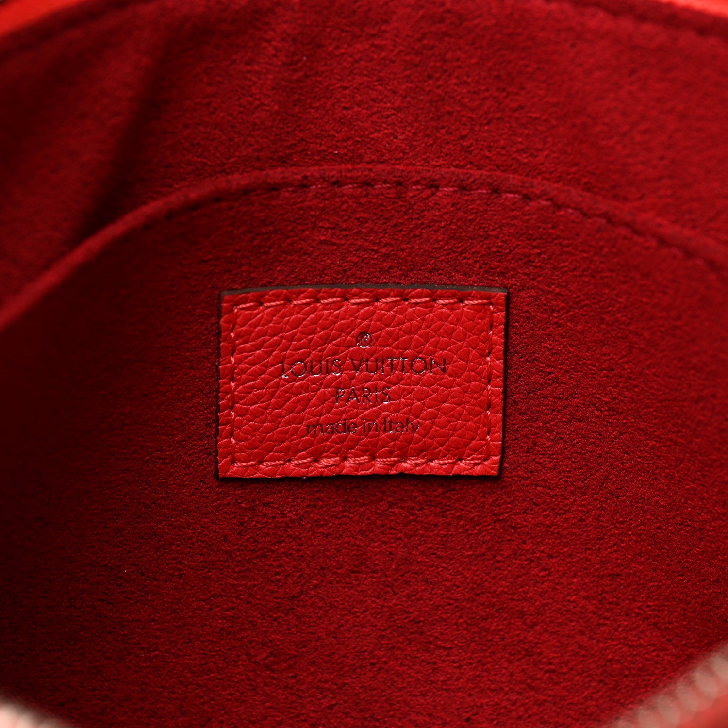 Louis Vuitton Calfskin Pochette Jules Zipped Clutch Poppy 6 of 8