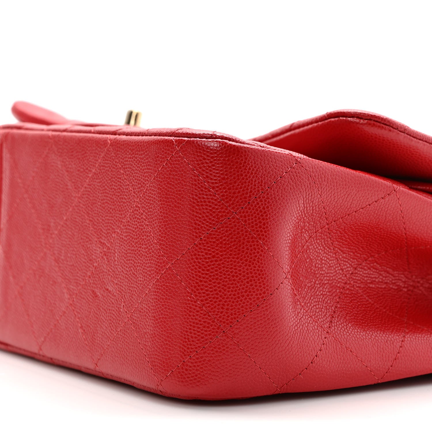 Chanel Caviar Quilted Jumbo Double Flap Red 9 of 9