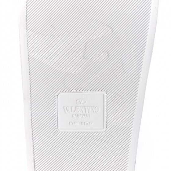 Valentino Garavani Rubber Swarovski Crystal VLTN Pool Slide Sandals 38 White 6 of 7