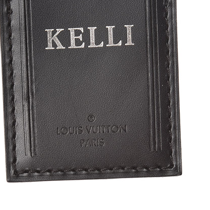 Louis Vuitton Calfskin Catogram Luggage Tag Black 3 of 5