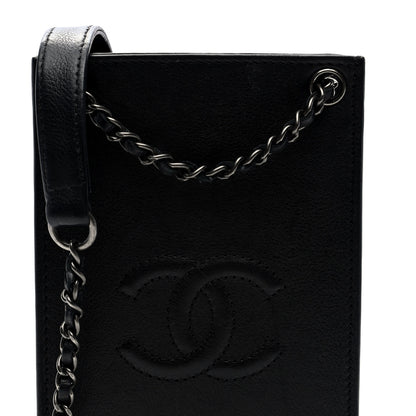 Chanel Calfskin CC Phone Holder Crossbody Black 8 of 10