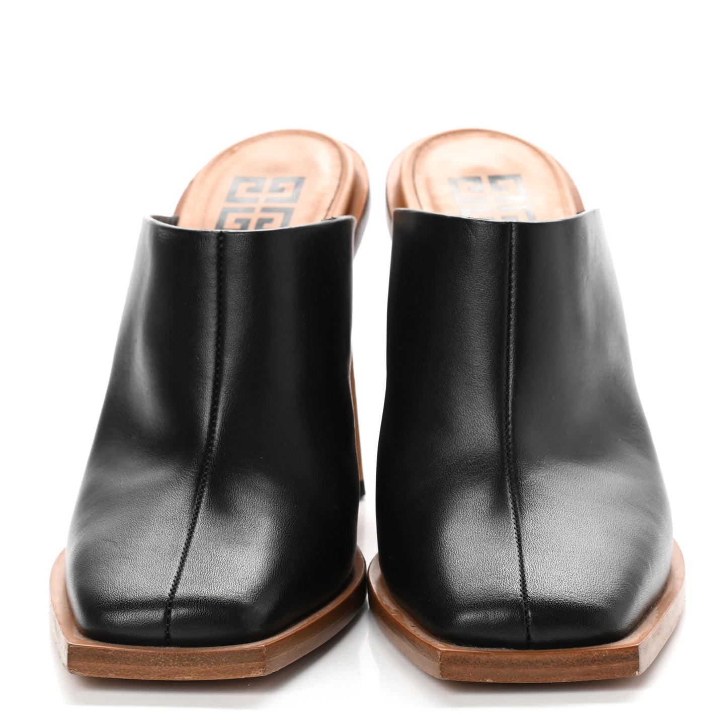Calfskin Diamond 100 Mules 37 Black