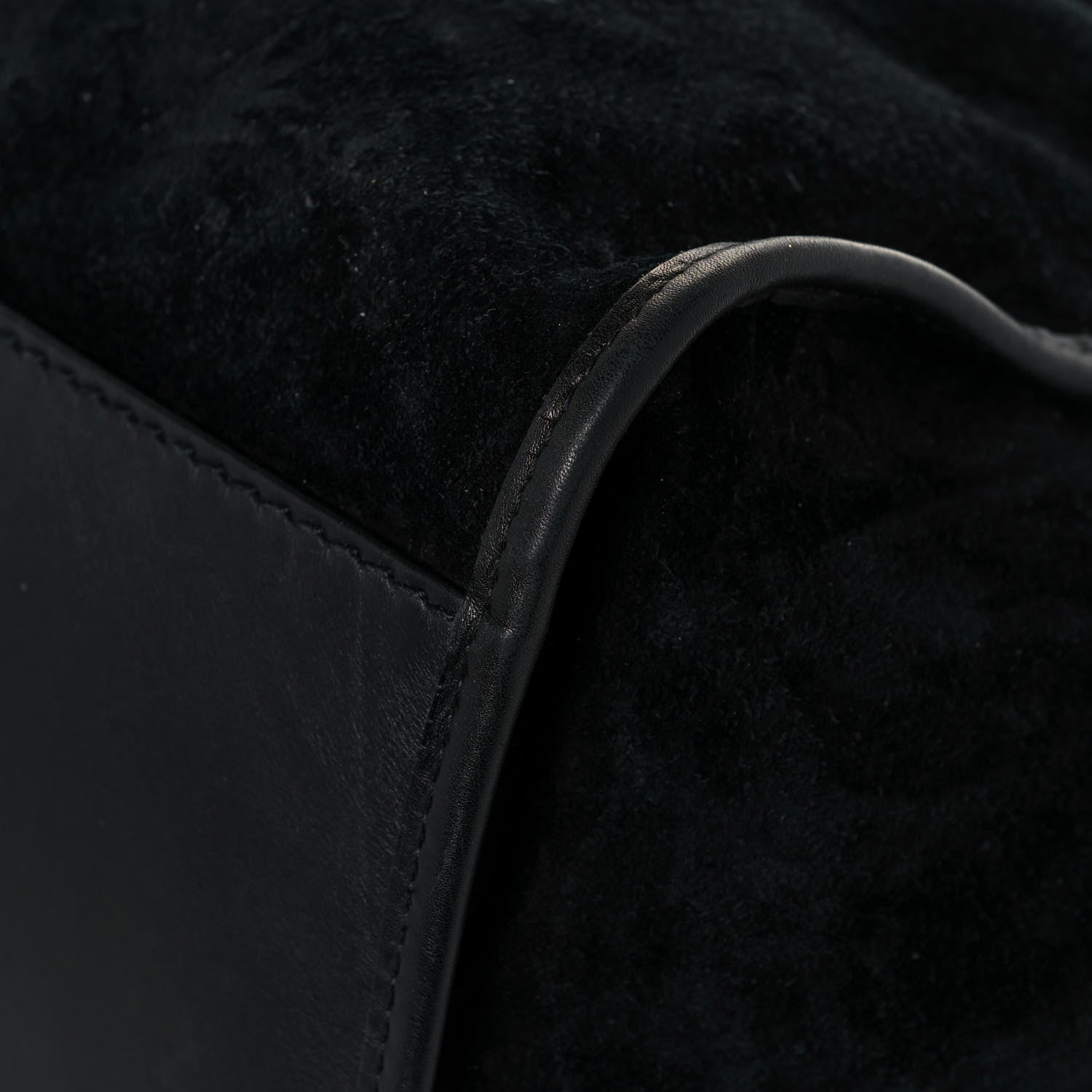 Gucci Nubuck Brocade Medium Soft Stirrup Shoulder Bag Black 14 of 18