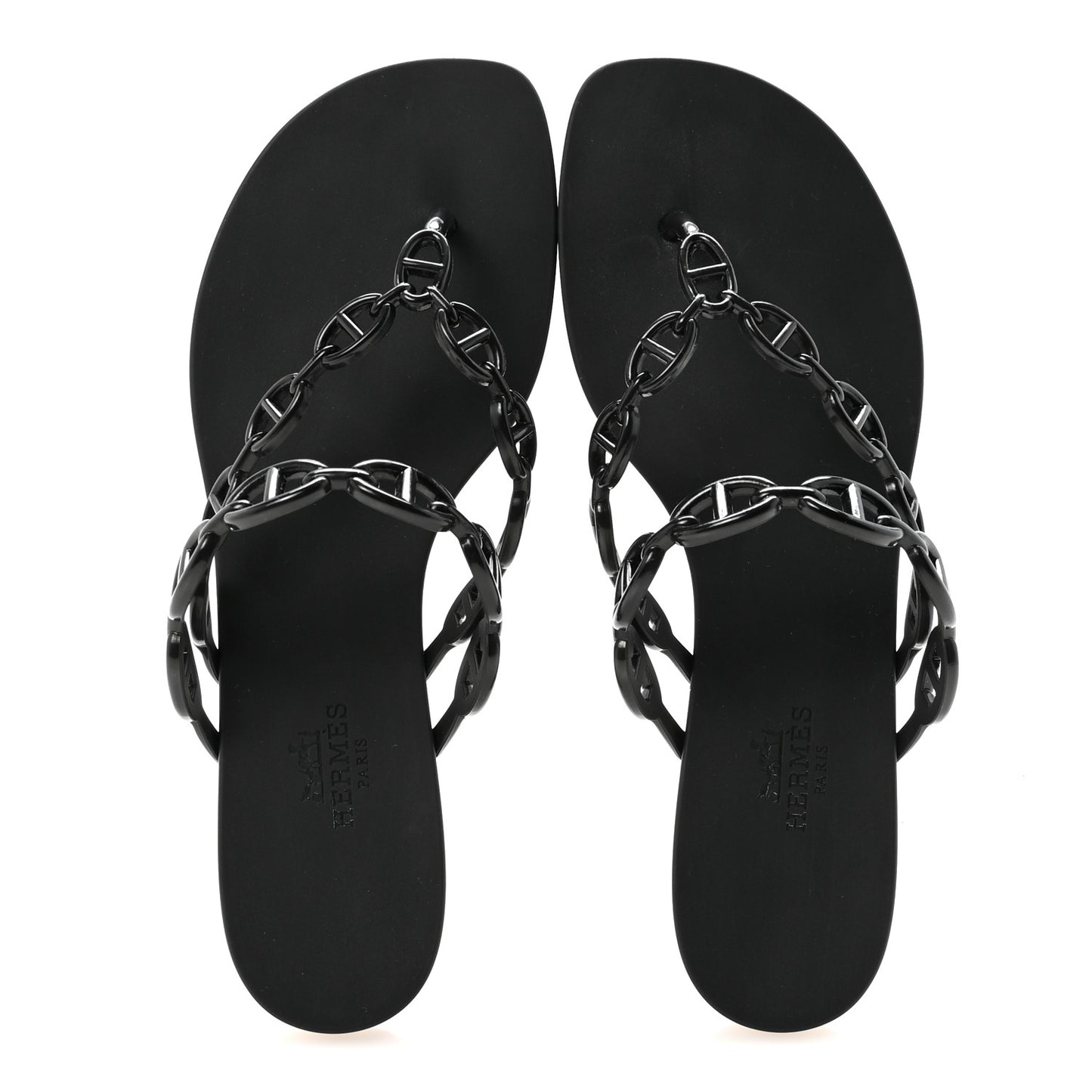 Rubber Chaine d'Ancre Island Sandals 37 Black