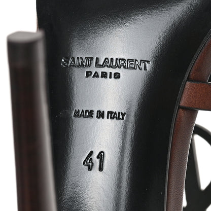 Saint Laurent Calfskin Cassandra 100 Sandals 41 Moro 6 of 7