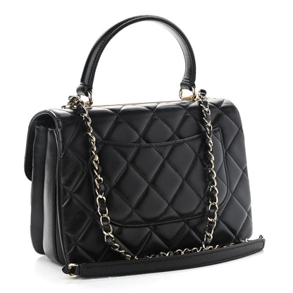 Chanel Lambskin Quilted Small Trendy CC Dual Handle Flap Bag Black 2 of 9