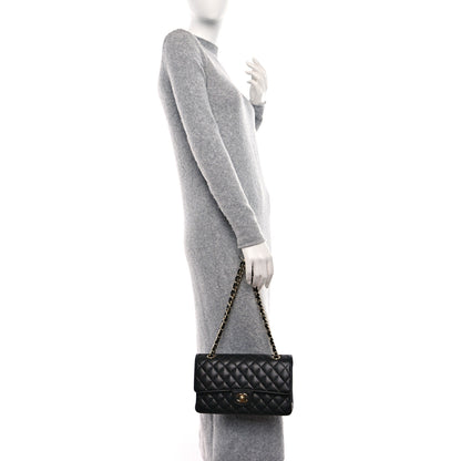 Chanel Caviar Quilted Medium Double Flap Black 2 of 12