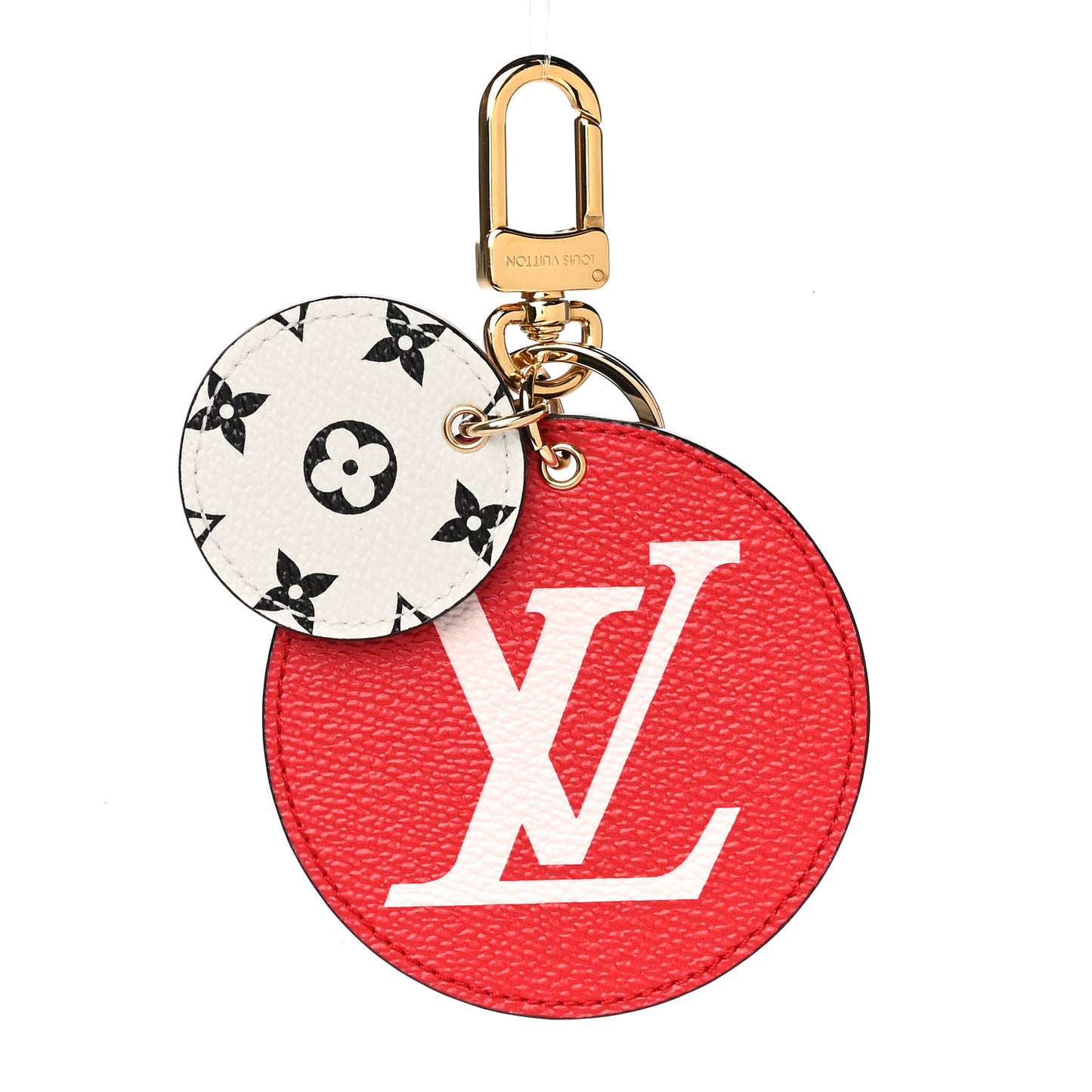Monogram Giant Bag Charm Key Holder Rouge