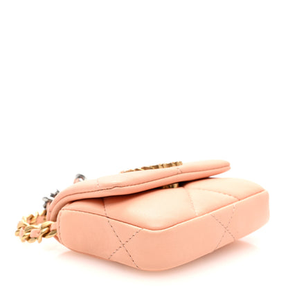 Chanel Lambskin Quilted Chanel 19 Flap Belt Bag Light Orange 4 of 10