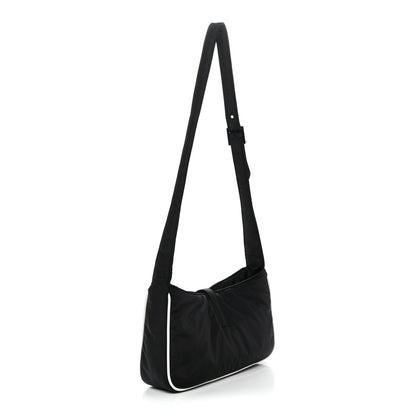 Saint Laurent Econyl Nylon Le 5 A 7 Hobo Black White 3 of 10